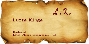 Lucza Kinga névjegykártya