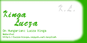 kinga lucza business card